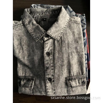 Wholesale 100% Cotton Denim Men's Shirt